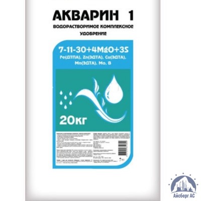 Удобрение Акварин 1 N-P-K+Mg+S+Мэ 7-11-30+4+3+Мэ в хелатной форме купить в Минске