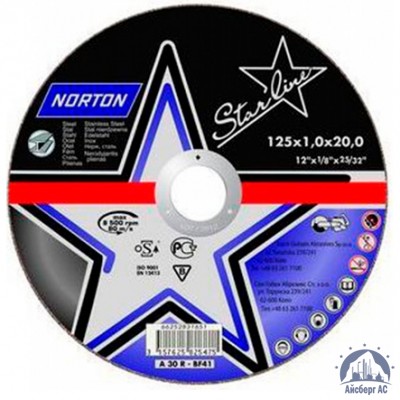 Диск отрезной по металлу 125х1,6x22,23 мм NORTON STARLINE купить в Минске