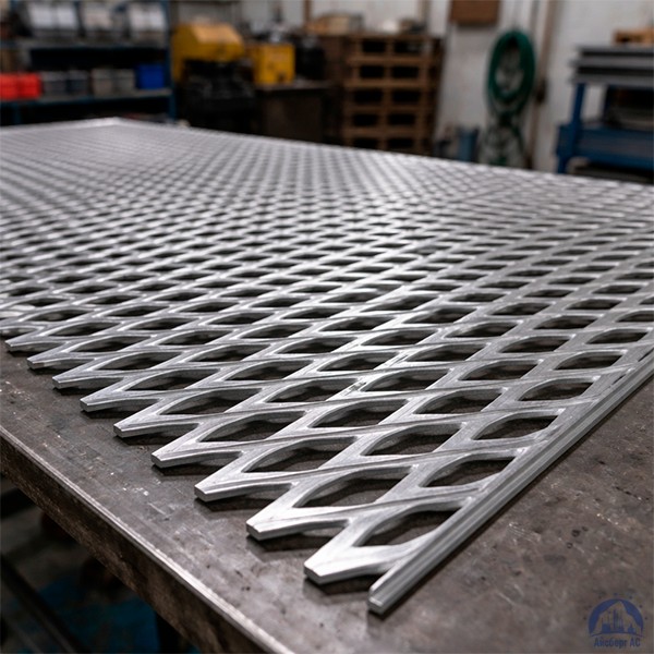 Алюминиевая декоративная просечно-вытяжная сетка 10х46.20х8 мм