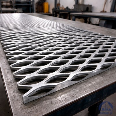 Алюминиевая декоративная просечно-вытяжная сетка 13х60х10 мм купить в Минске