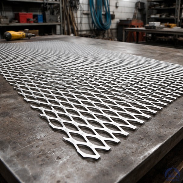 Алюминиевая декоративная просечно-вытяжная сетка 6х30х6,25 мм