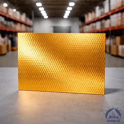 Лист нержавеющий 0,5х1219х2438 мм шлифованная под золото 08Х18Н10 текстурированный купить в Минске