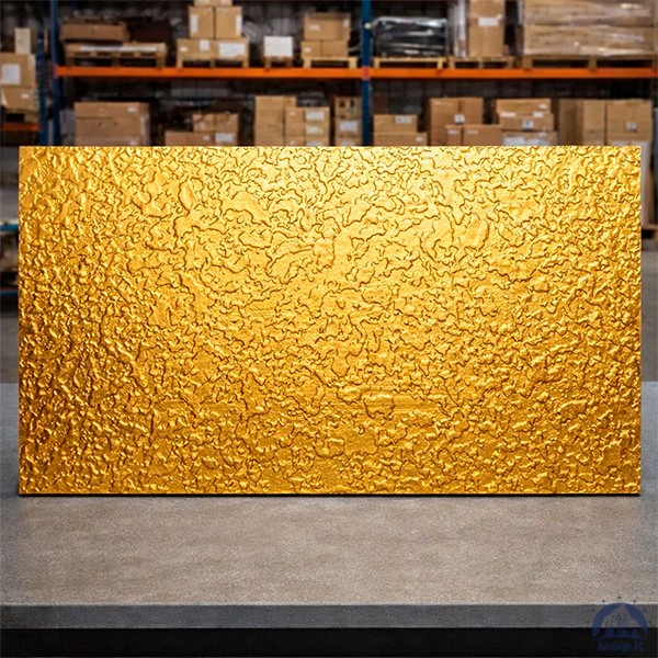 Лист нержавеющий 0,5х1219х2438 мм шлифованная под золото AISI 304 текстурированный