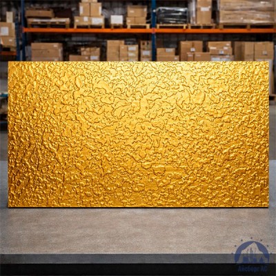 Лист нержавеющий 0,5х1219х2438 мм шлифованная под золото AISI 304 текстурированный купить в Минске