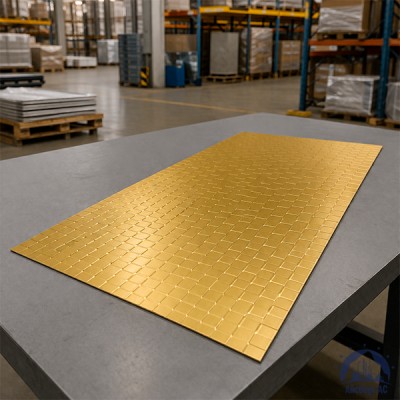 Лист нержавеющий 0,8х1219х2438 мм шлифованная под золото 08Х18Н10 текстурированный купить в Минске