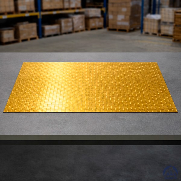 Лист нержавеющий 0,8х1219х2438 мм шлифованная под золото AISI 304 текстурированный