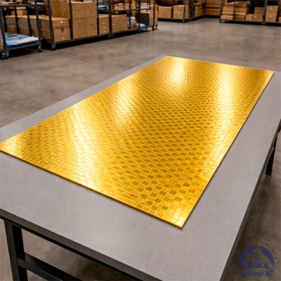 Лист нержавеющий 1,2х1219х2438 мм шлифованная под золото 08Х18Н10 текстурированный купить в Минске